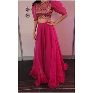 magenta lehenga partywear wedding